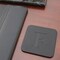Dacasso Black Leatherette 10 Square Coaster Set with Holder AG-1343 - alternate 3
